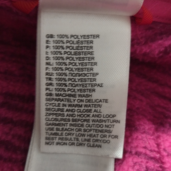 The North Face Womens Fuchsia/Pink Fleece Full Zip Jacket Sz Small EUC - Picture 5 of 6